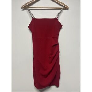 Red Dress Women's XS Bodycon Homecoming Red Sparkle Straps